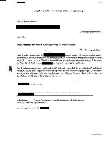 Vorgefertigte Unterlassungserklärung