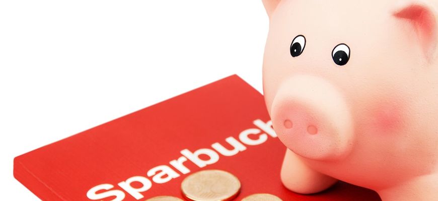 Sparschwein auf Sparbuch