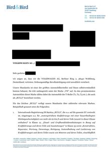 Abmahnung von VW