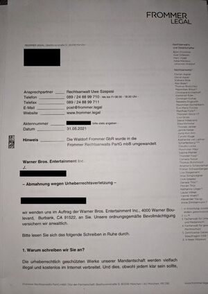 Waldorf Frommer Abmahnung 2017