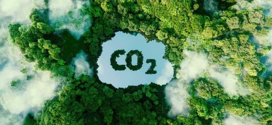 Illustration CO2 Emissionen und Umweltschutz