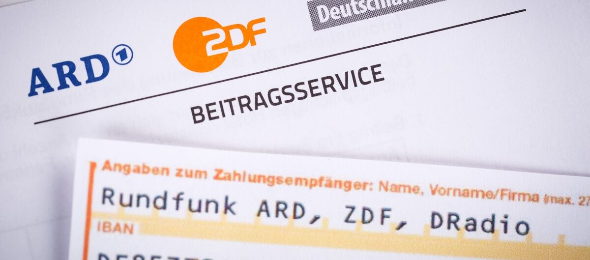 Überweisungsbeleg für Rundfunkgebühren