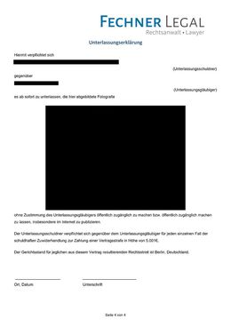Unterlassungserklärung von Robert Fechner