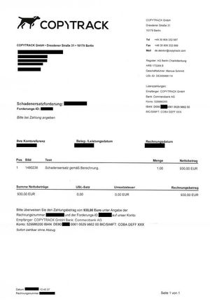 Abmahnung von Copytrack