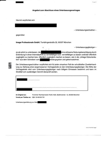 Vorgefertigte Unterlassungserklärung