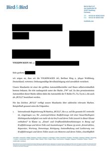 Abmahnung von VW
