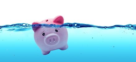Untergehendes Sparschwein