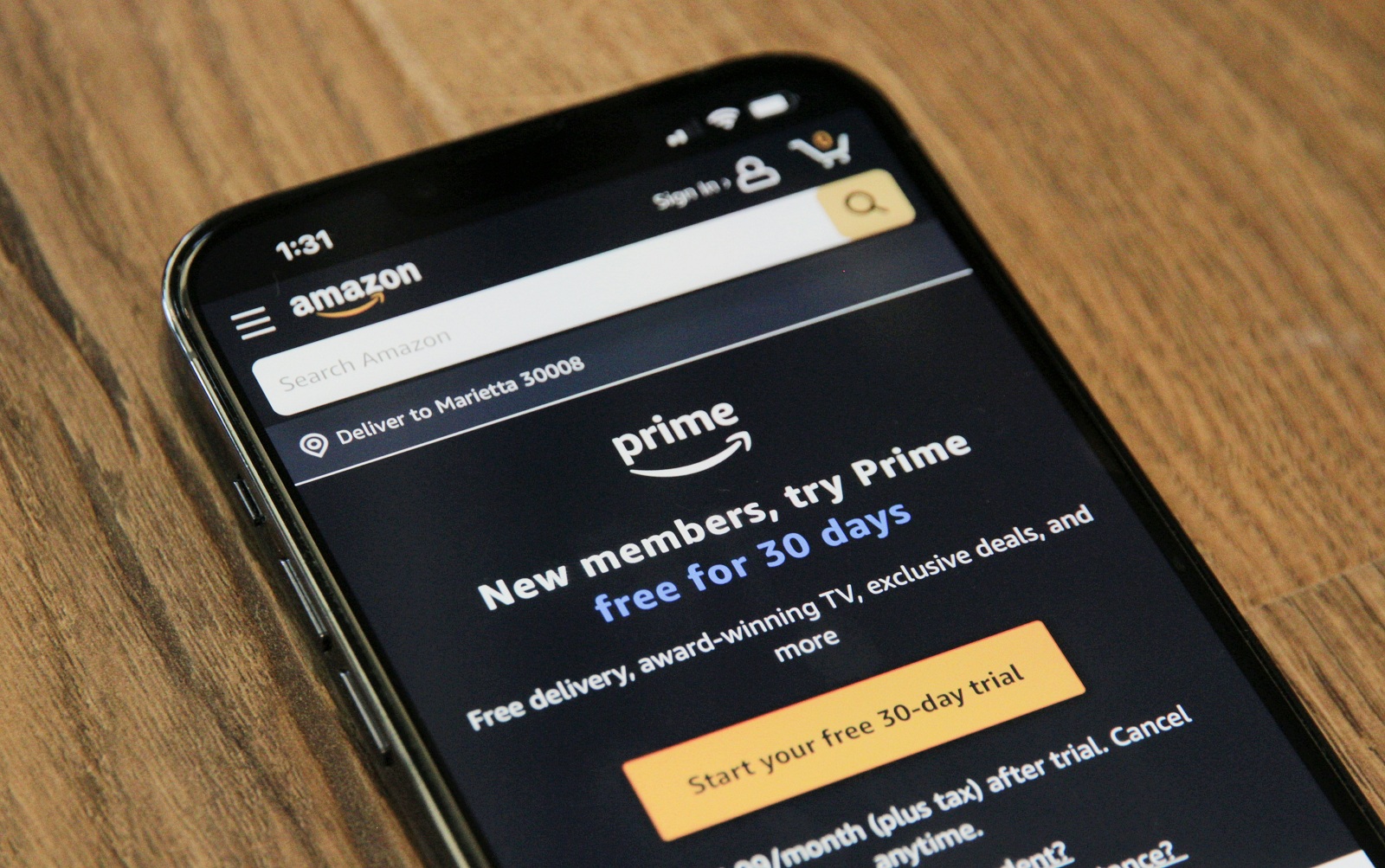 Symbol für eine Amazon-Prime-Mitgliedschaft und die Preiserhöhung eines Abonnements